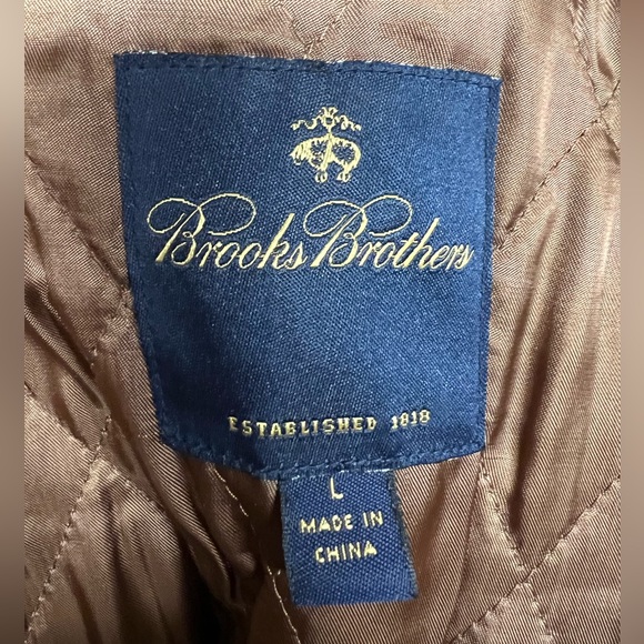 Men’s Brooks Brothers cognac leather jacket large - Picture 2 of 9